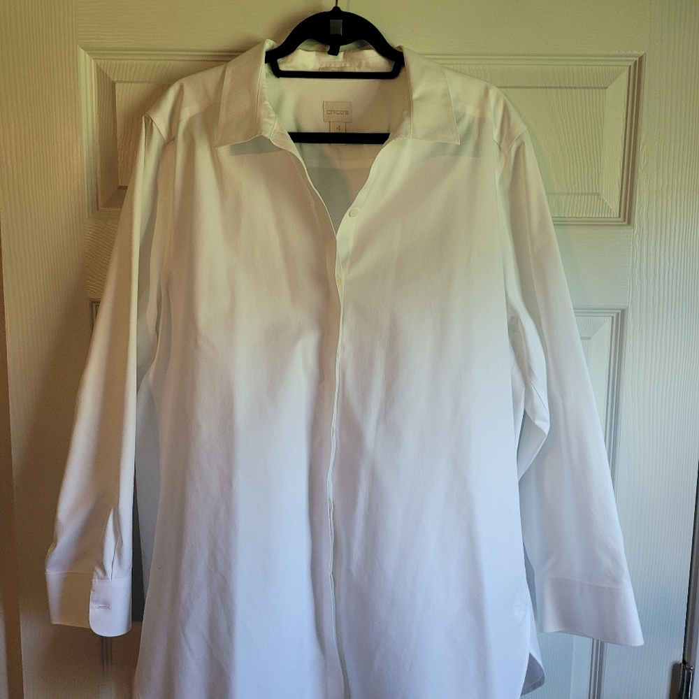 Chico's White Button Up Blouse